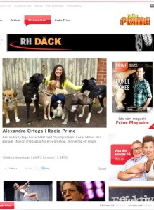 Intervju för Radio Prime, fredag 25/10 2013.